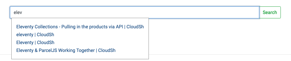 Search as you type autocomplete